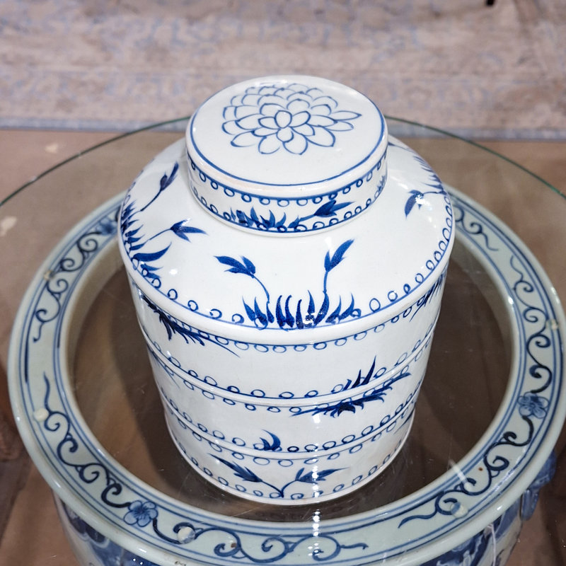 Handcrafted Porcelain China Ginger Jar