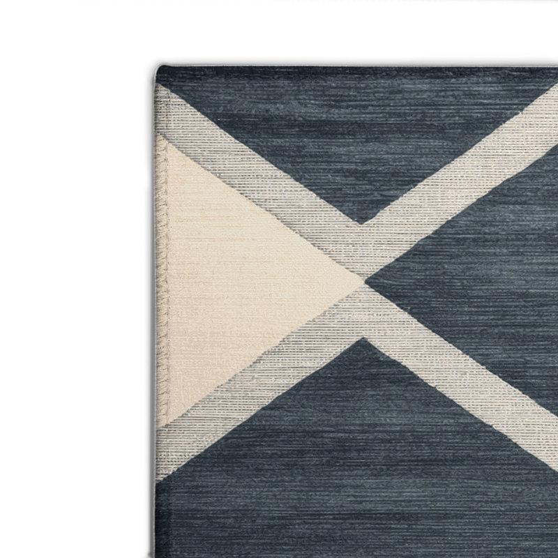 Tapis d'intérieur et d'extérieur à carreaux gris, Rectangulaire 2 pi x 3 pi