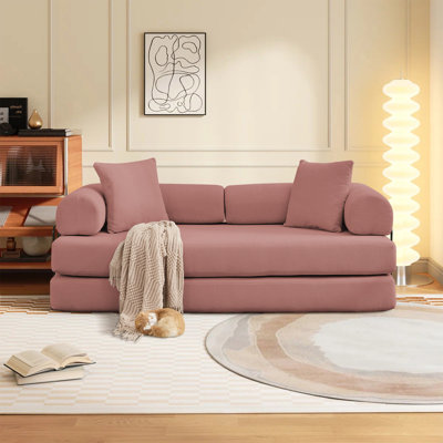 Corduroy 78.5" Folding Convertible Out Sleeper Sofa Bed