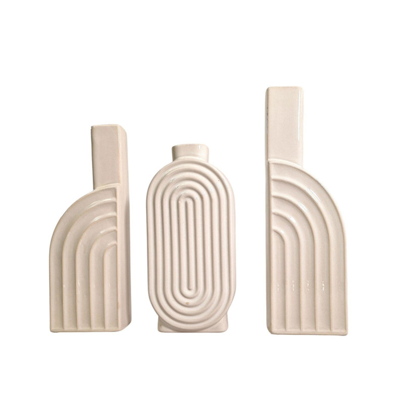 Delitha Handmade Ceramic / Porcelain Decorative Urns & Jars, 30cm H  x 10cm W  x 8cm D