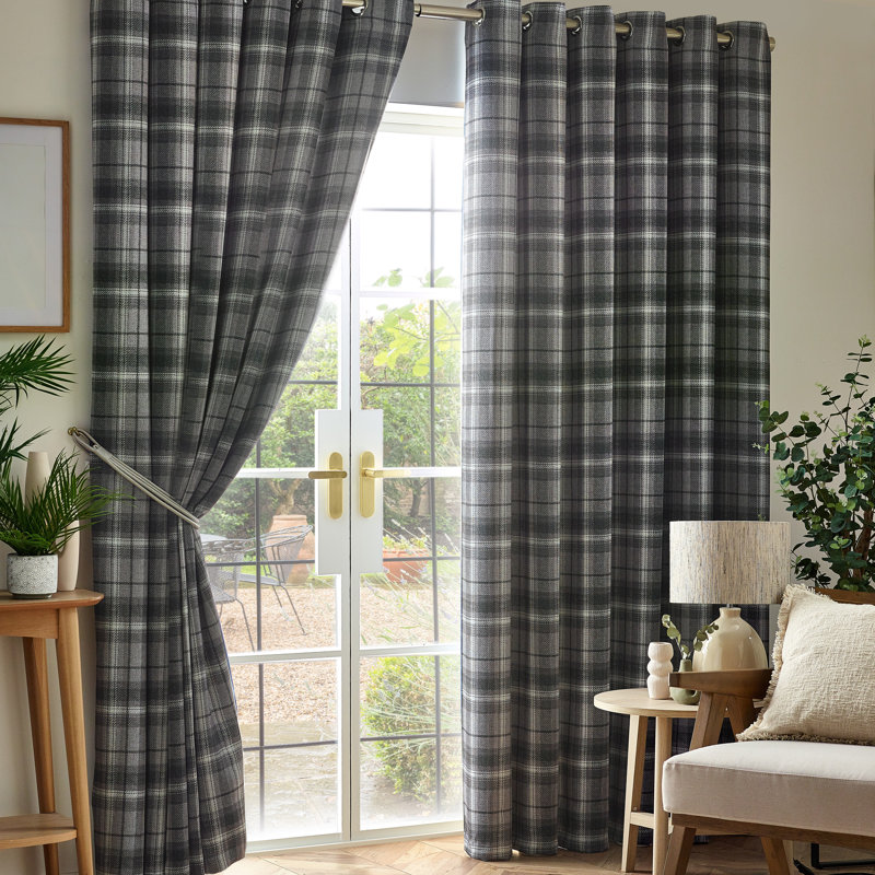 Davon Oban Ring Top Eyelet Curtains, 229cm W x 229cm Drop