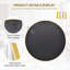 Miroir rond de 40 po, miroir circulaire à cadre en métal, fixation murale pour entrée, salle de bain, meuble-lavabo, salon, doré-518840473-518840477