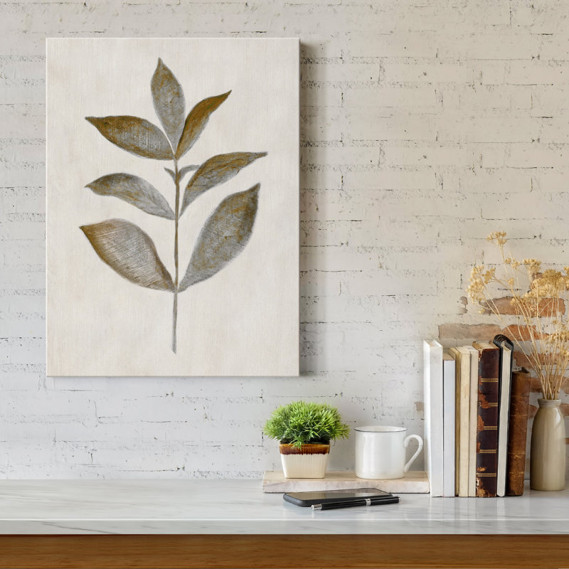 «Bronze Leaf III» par Tava Studios, reproduction d'art sur toile tendue, H 20 po x l 16 po x P 1 po