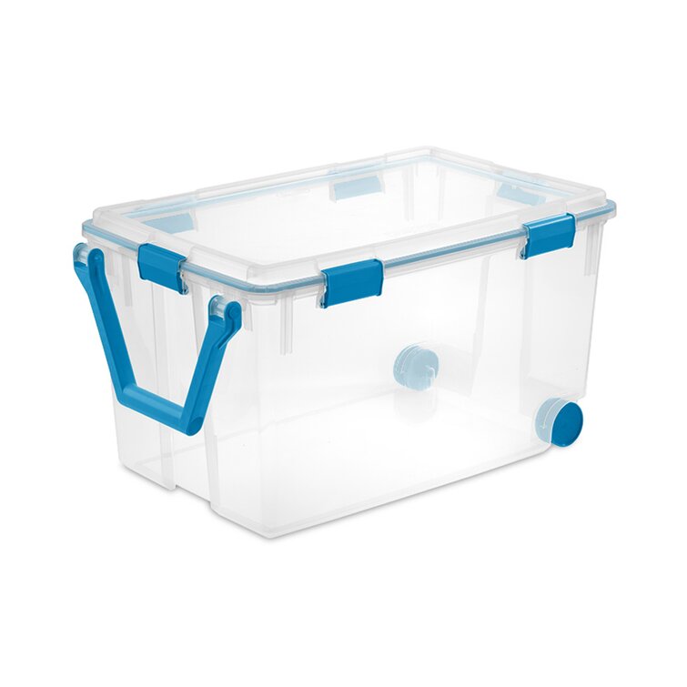 Sterilite 54 Qt Gasket Box, Stackable Storage Bin With Latching