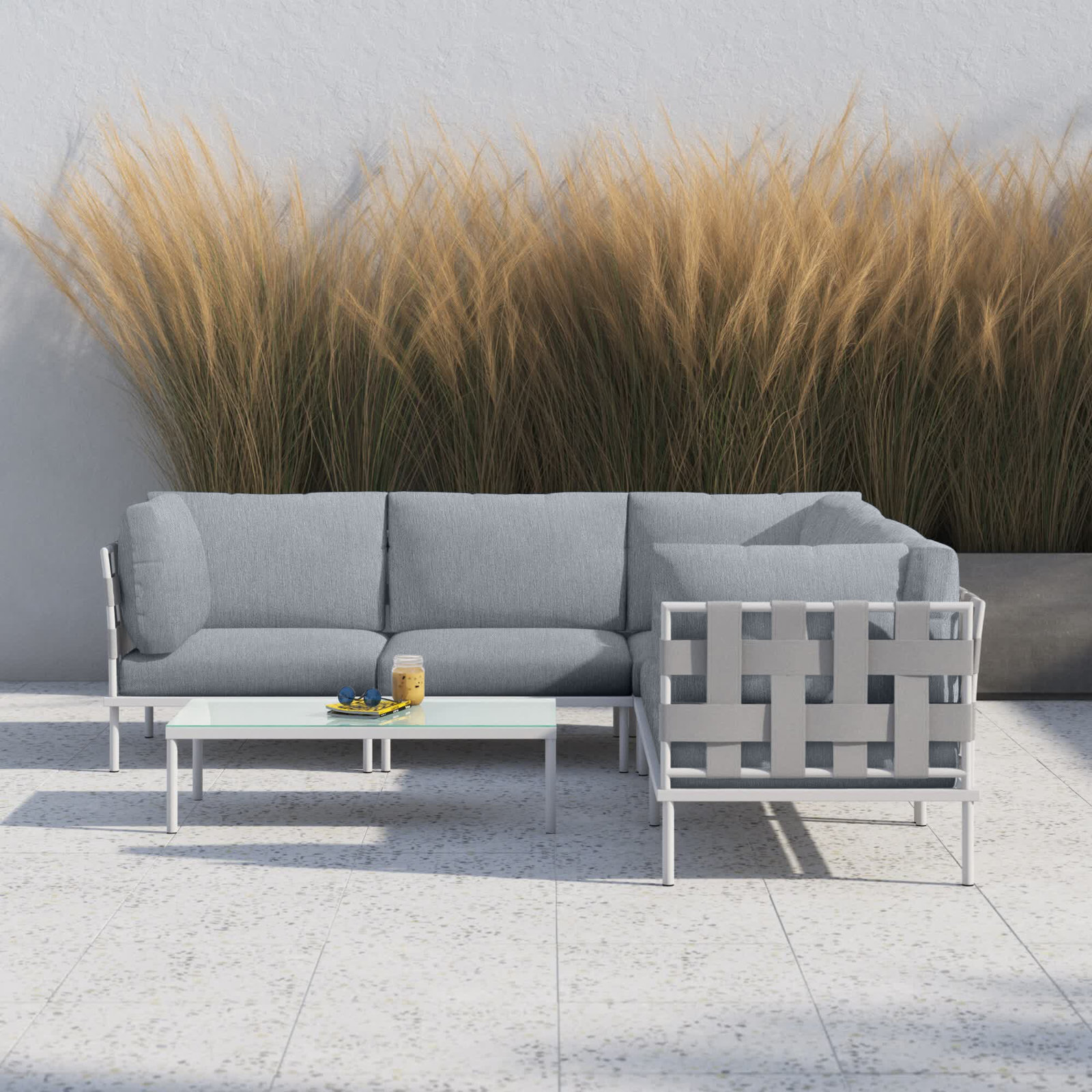 Harmony 5-Person Patio Seating Group, Gray