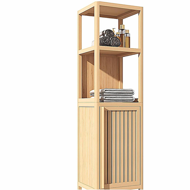 Multi-Functional Bamboo Storage Cabinet Furniture for Bathroom Living Room, Natural