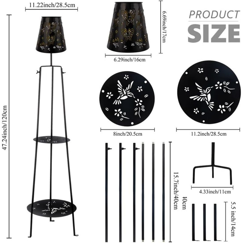 47.24'' Outdoor Floor Lamp