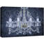 Impression sur toile, lustre en cristal à motif bleu marine, lumières contemporaines, détente, calme-93589599-93589596
