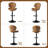 Bar Stools Set of 2 Modern Swivel Bar Chairs, Barstools Counter Height with High Backrest, Easy 3-5 Minute Assembly for Bar, Kitchen, Dining Room-1899866513-1899866518