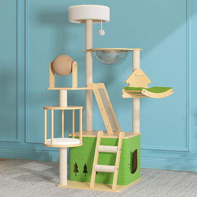 6 Tiers Cat Tree with Condons,Perch,Scratching Posts