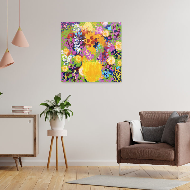 Hard Candy Contemporary Abstract Art, 24" H x 24" W