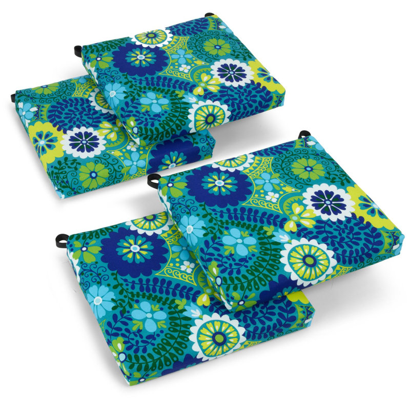 Outdoor 3'' Seat Cushion, Luxury Azure