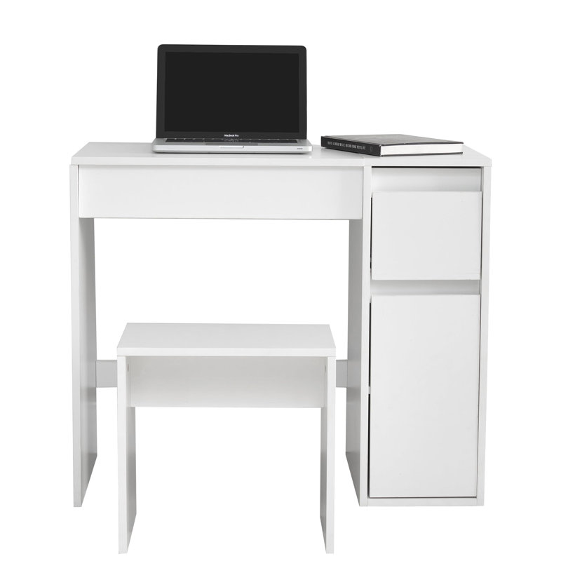 Claverton Dressing Table with Mirror, White