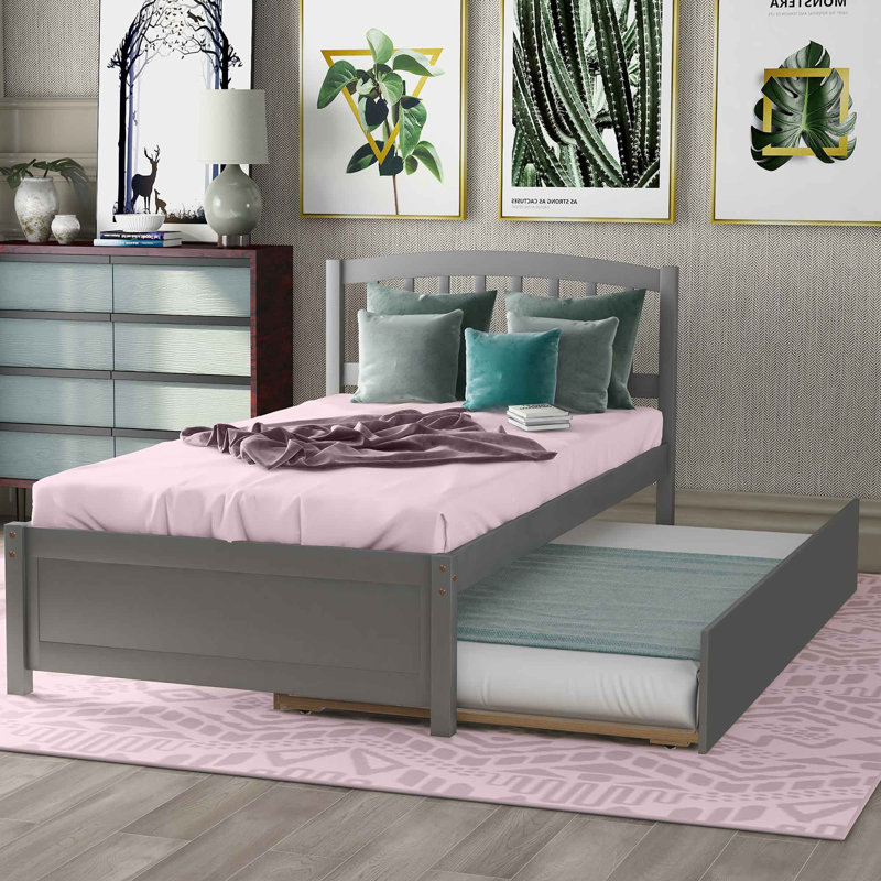 Antanasia Kids Twin with Trundle, Gray
