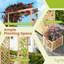 Patio banc de jardin Arbor Arbor avec boîte de plantation de pergola Trellis latéral pour vignes