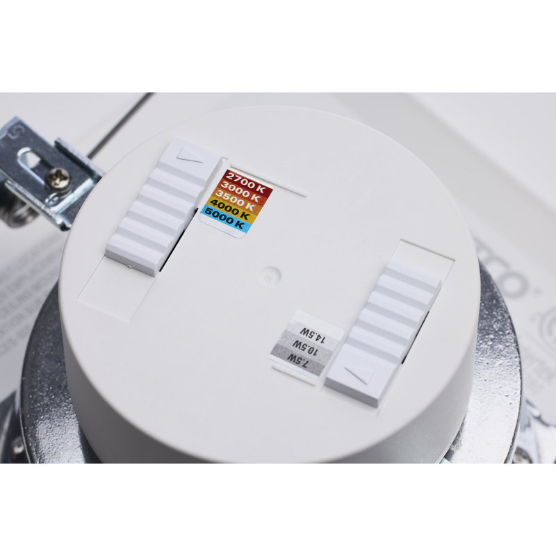 6'' Square Selectable Color Temperature Dimmable LED Retrofit Recessed Lighting Kit