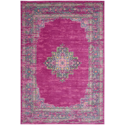 Tapis rose traditionnel Augusta