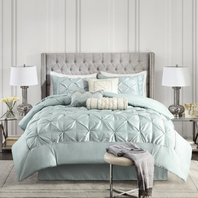 Édredon 7 pièces pour très grand lit - Literie avec bourre et accessoires assortis