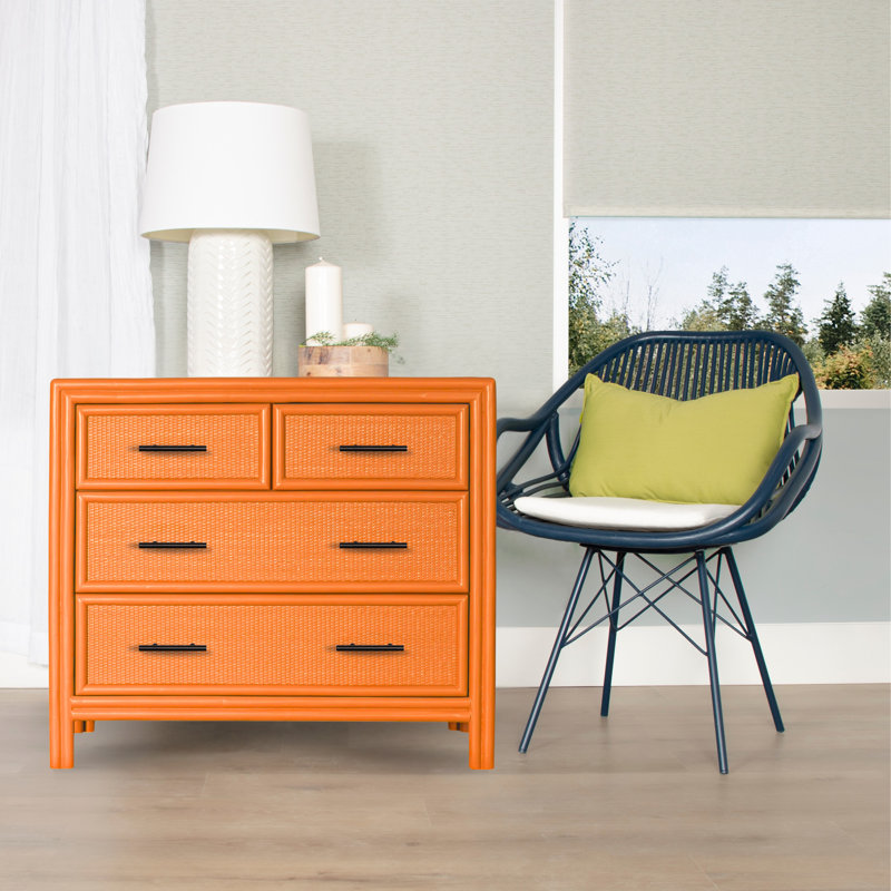 Aruba 4 - Drawer Nightstand, Citrus Orange