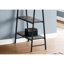 Table d'ordinateur de bureau à domicile avec tablettes - plateau en stratifié gris de 48 po et structure en métal noir, poste de travail contemporain élégant et fonctionnel pour les pieds de bureau, efficacité de 4