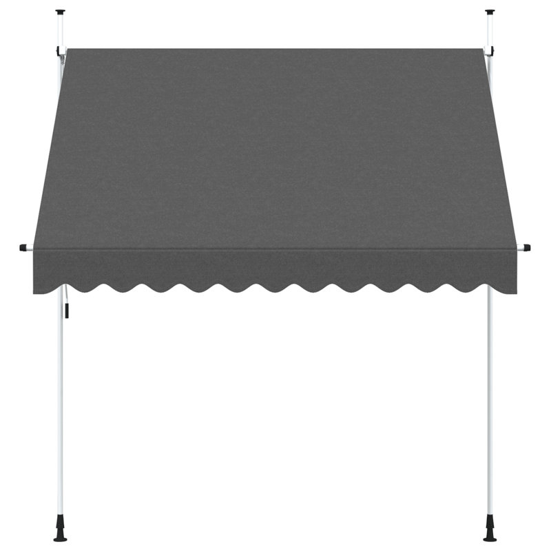 Rollox Retractable Patio Awning, Anthracite, 250cm W x 100cm D