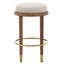 Tabouret de bar rembourré sans dossier avec repose-pieds fini-108352745