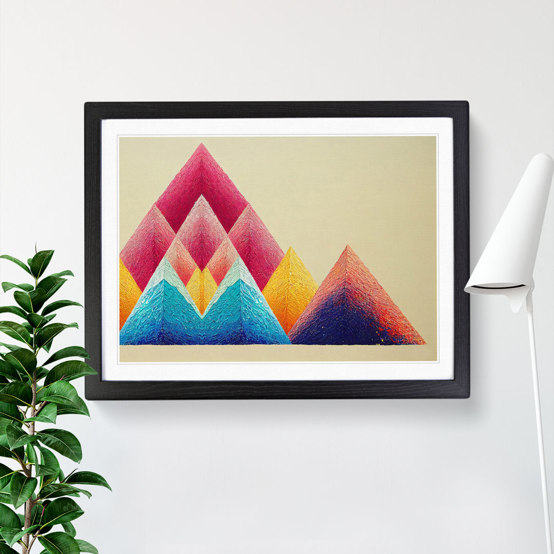 Geometric Pyramids Vol.6 Abstract - Framed Print