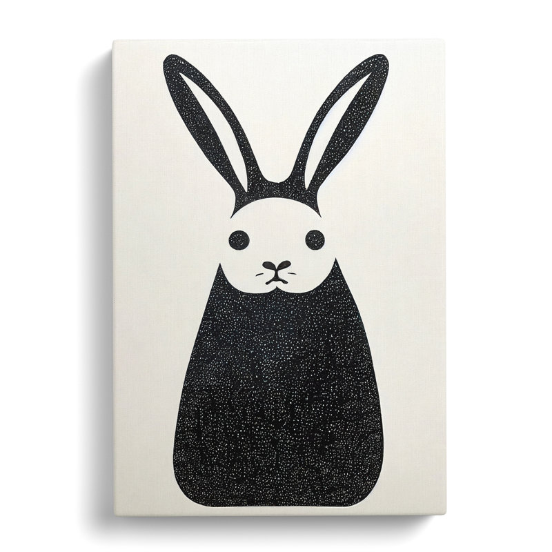 Hoberg Rabbit Minimalism Vol.4 - Wrapped Canvas, 50cm H x 35cm W x 3cm D
