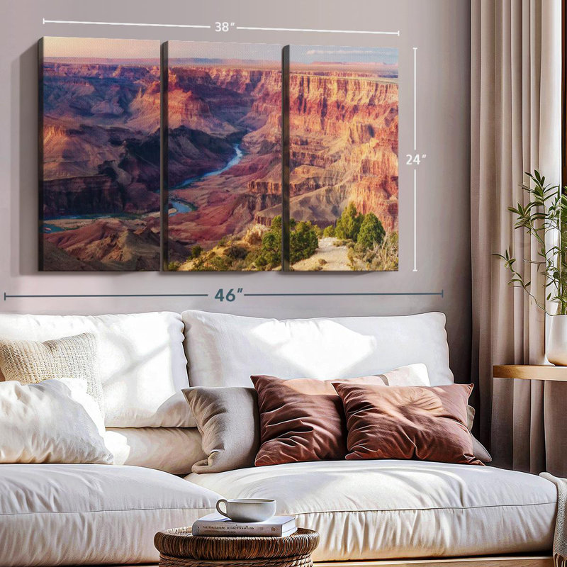 «Striking Grand Canyon» sur toile, H 24 po x l 38 po x P 1,25 po