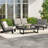Polett 4-Person Solid Teak Wood Conversation Set, Complete Patio Seating Group with Armless Chair, Loveseat, Coffee Table & Weather-Resistant Cushions-1854030456-1854030462