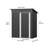 2.46' W X 1.82' D X 5.94'H Galvanized Steel Storage Shed-91027562