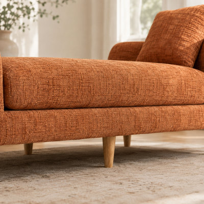 Banquette de bout en lit avec accoudoirs en chenille de 77,17 po Velnora