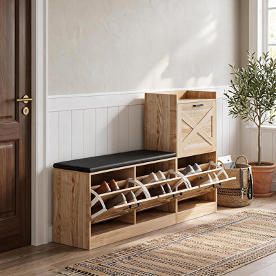 36 Pair Shoe Storage Bench