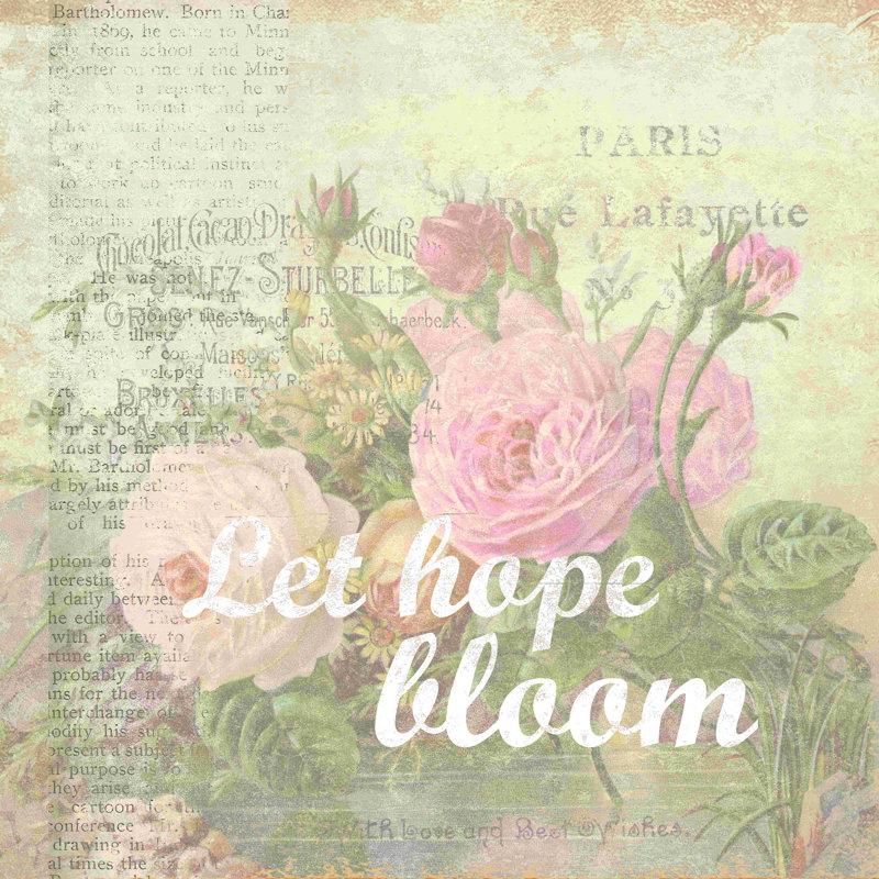 Blooming Antique 4, impression sur toile tendue, H 12 po x l 12 po