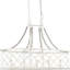 Lustre linéaire moderne à 5 lumières pour îlot de cuisine avec détails en bois Jonbenet