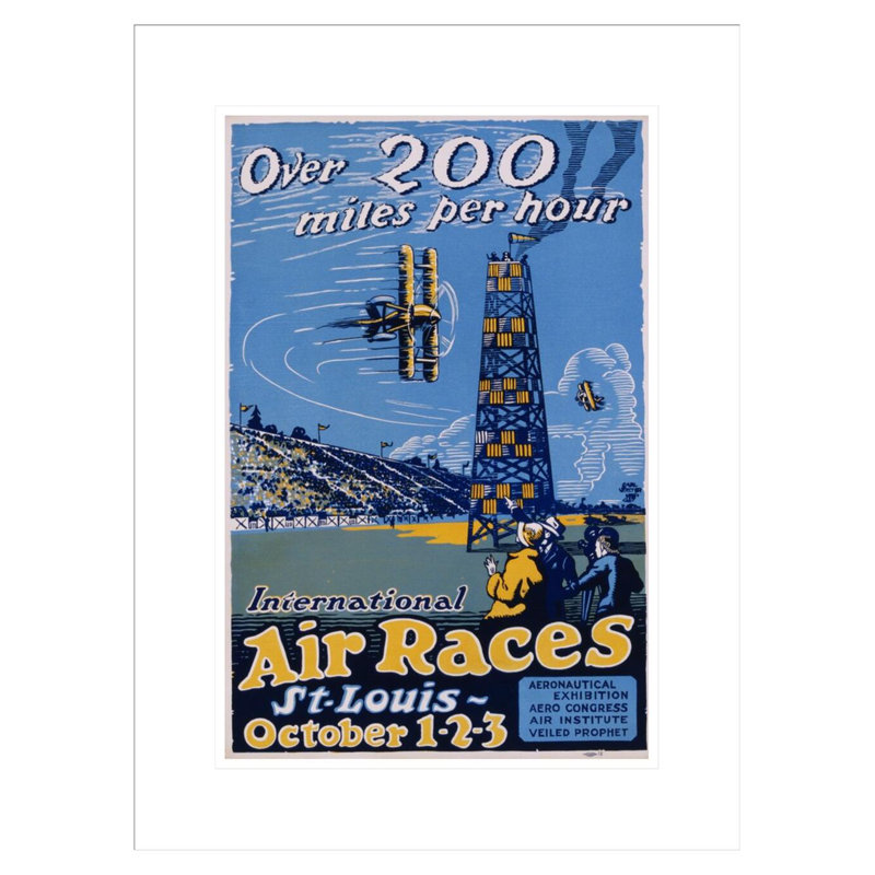 «International Air Races» par Carl Dalter, impression giclée encadrée, H 41,5 po x l 29,89 po