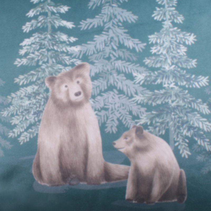 Bear Walks Square Cushion