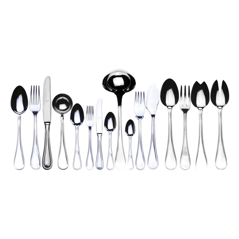 Ensemble de couverts Boheme avec couteaux H / H - 126 pièces - Acier inoxydable