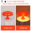 Lampe champignon orange, lampe de table rétro de style Mid-Century avec ampoules