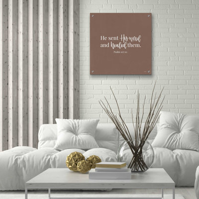 «He Sent His Word» par Imperial Text - Art textuel sans cadre