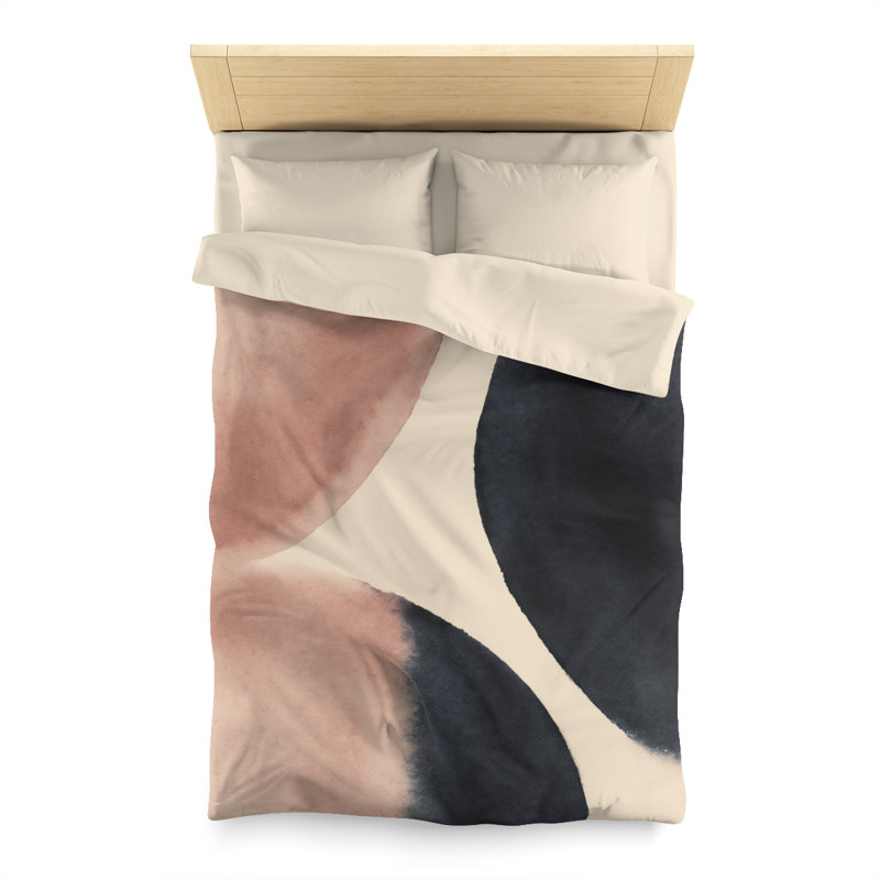 Microfiber Duvet Cover Boho Style, Design 79, Cream, Twin Duvet Cover