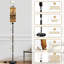 Lampe moderne sur pied moderne avec télécommande à DEL à intensité variable, abat-jour réglable, voilier nautique rétro dessiné par des chevaux, papier vieilli pour le bureau du salon