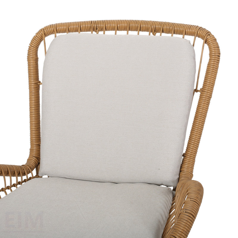 Mccaskill Outdoor Wicker Club Chairs With Cushions, Set Of 2, For Patio And Backyard Relaxation