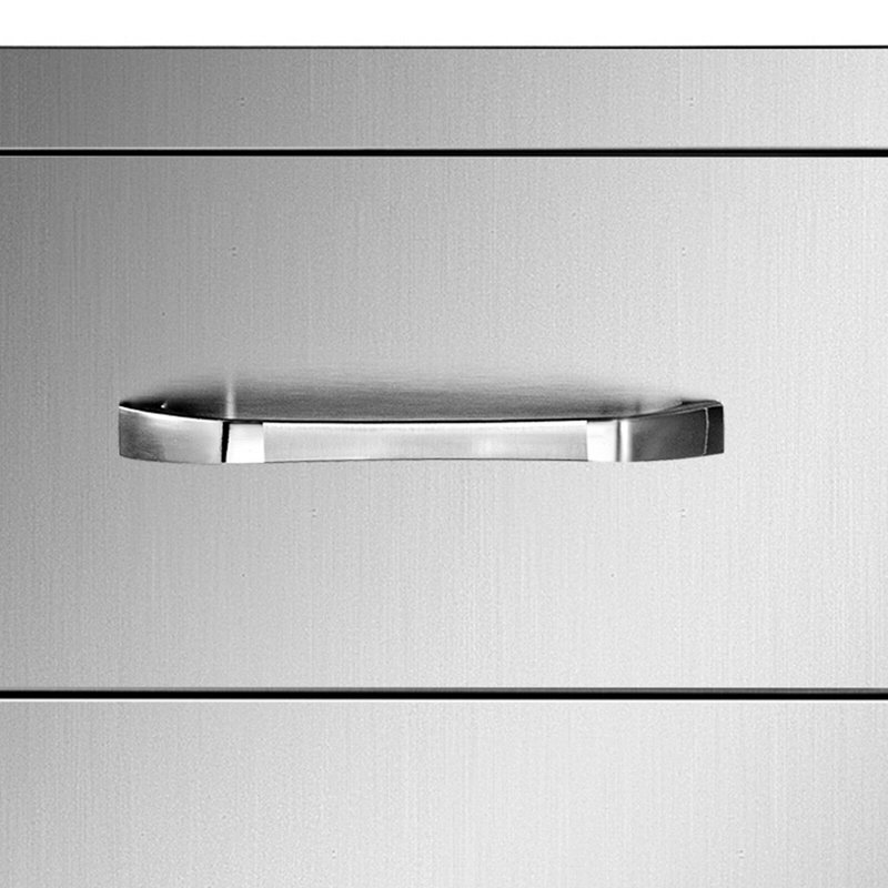 18'' Stainless Steel Double Access Outdoor Kitchen Drawers