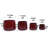 4 Pieces Ceramic Flowerpot, Bean Paste Red, Contemporary For Patio, Garden, Windowsills With Frost And Weather - Finish Planter In Minimalist Optimal Drainage Plant Health-439951466