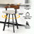 26" Swivel Counter Stool with Solid Walnut Wood Back and Upholstered Seat -1437106563