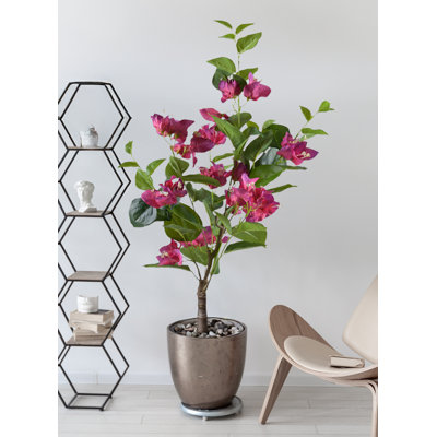  Bougainvillée Everbloom, plante artificielle en pot, avec des fleurs éclatantes et un feuillage vert, décoration facile d'entretien pour la maison, le bureau ou les événements, 15 po de diamètre et 26,5 po de hauteur