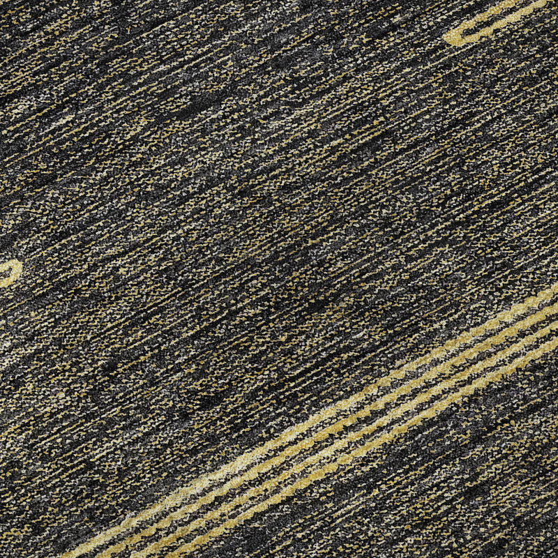 Premium Machine Washable Cerrito Graphite Rug, Round 8'