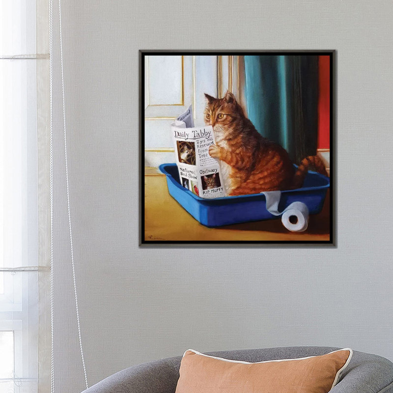 « Kitty Throne » par Lucia Heffernan-impression, Pas de tapis, H 26 po x l 26 po x P 1,5 po