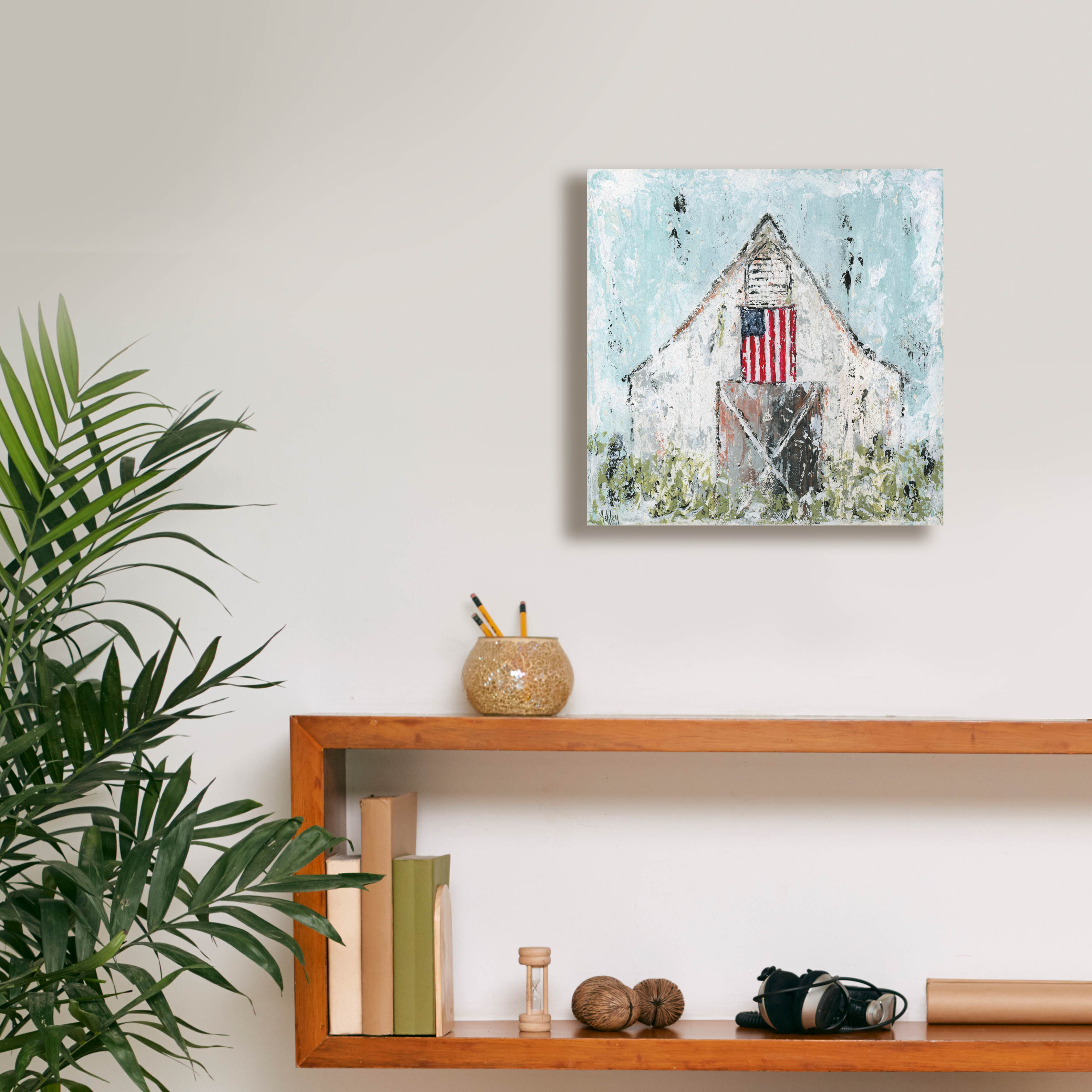 August Grove® 'Americana Barn' by Ashley Bradley Canvas Wall Art | Wayfair